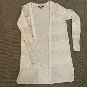 Grey Striped Cardigan